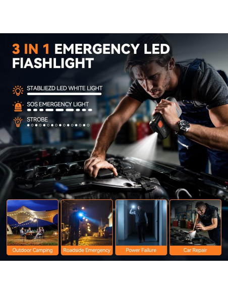 Arrancador de Coche S ZEVZO B29L 3500A con Compresor 150PSI