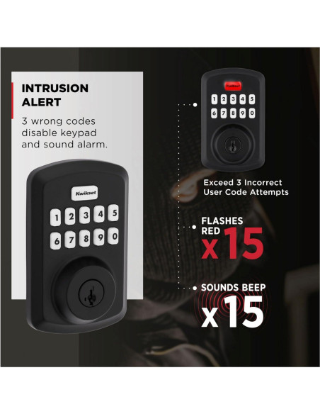 Cerradura Electrónica Kwikset 9250TRS-15S SmartKey Niquel Satinado