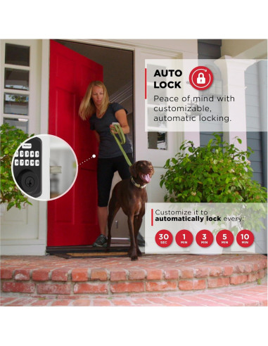 Cerradura Electrónica Kwikset 9250TRS-15S SmartKey Niquel Satinado