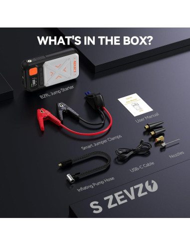 Arrancador de Coche S ZEVZO B29L 3500A con Compresor 150PSI