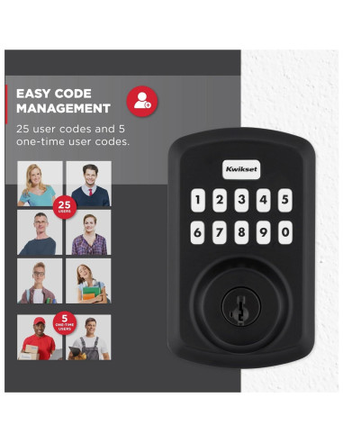 Cerradura Electrónica Kwikset 9250TRS-15S SmartKey Niquel Satinado