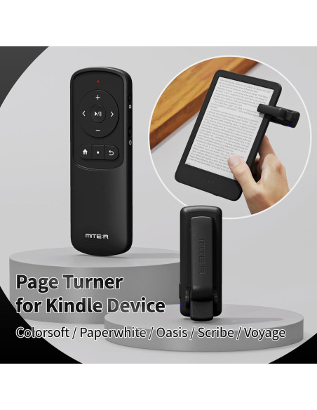 Control Remoto Pasador de Página Bluetooth MITER BTR02 para e-Readers
