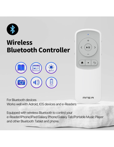 Control Remoto Pasador de Página Bluetooth MITER BTR02 para e-Readers
