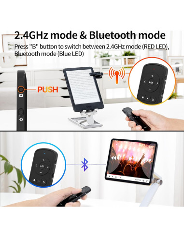 Control Remoto Pasador de Página Bluetooth MITER BTR02 para e-Readers