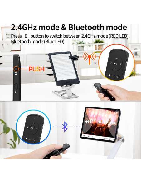 Control Remoto Pasador de Página Bluetooth MITER BTR02 para e-Readers