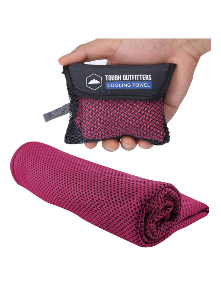 Toalla de Enfriamiento Tough Outdoors - Rosa - 97.79x30.48 cm