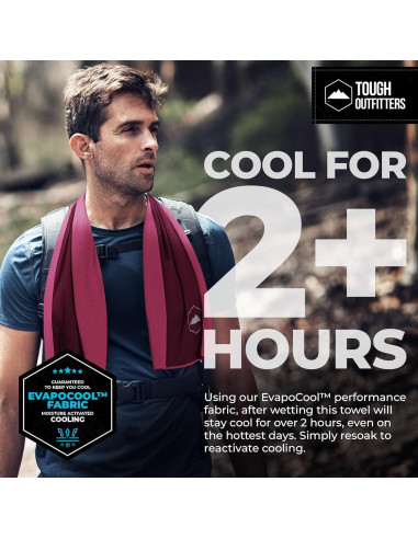 Toalla de Enfriamiento Tough Outdoors - Rosa - 97.79x30.48 cm