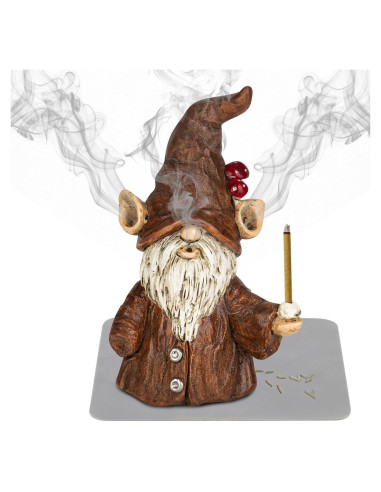 Porta inciensos gnomo Cacukap 10.16x8.89 cm resina