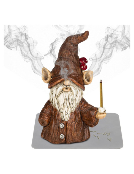 Porta inciensos gnomo Cacukap 10.16x8.89 cm resina