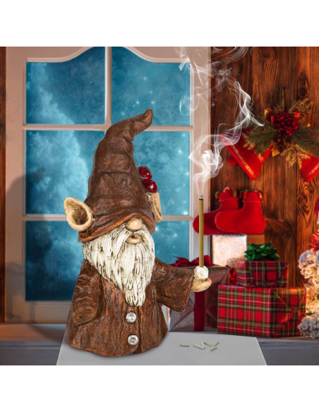 Porta inciensos gnomo Cacukap 10.16x8.89 cm resina