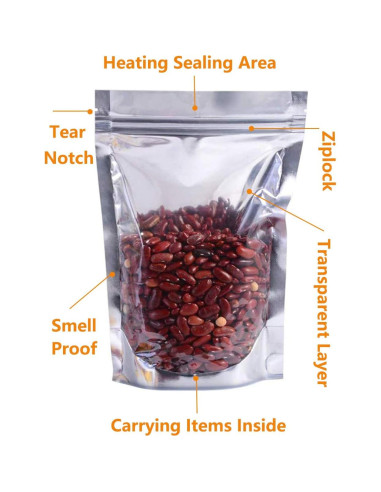 Bolsas de Aluminio Reutilizables 4x6" 100 PCS Facil