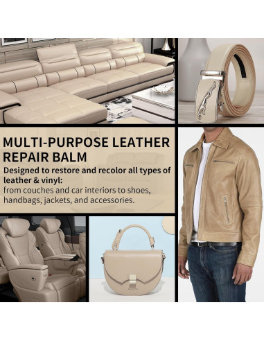 Bálsamo de Recoloración de Cuero Beige SHABEIBEI 305g