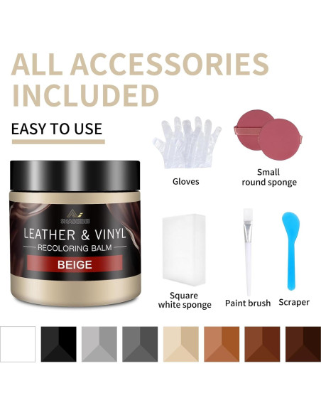 Bálsamo de Recoloración de Cuero Beige SHABEIBEI 305g