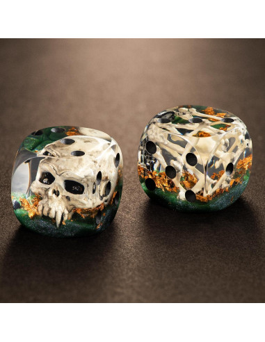 Juego de Dados D6 de Hueso DiceBell - 10 Dados 16mm para RPGs