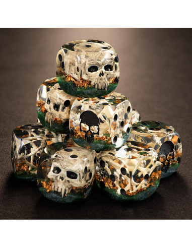 Juego de Dados D6 de Hueso DiceBell - 10 Dados 16mm para RPGs