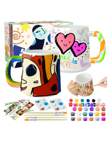 Kit de Pintura de Tazas Roaxkois - Cerámica, 0.91 kg