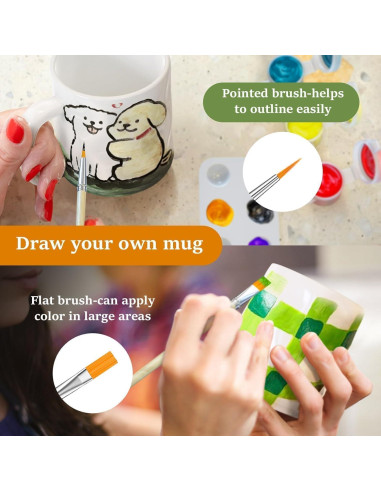 Kit de Pintura de Tazas Roaxkois - Cerámica, 0.91 kg