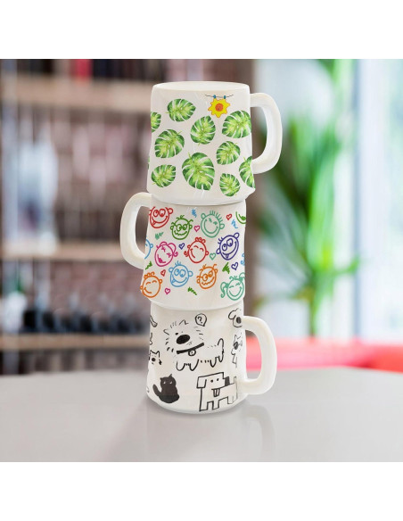 Kit de Pintura de Tazas Roaxkois - Cerámica, 0.91 kg