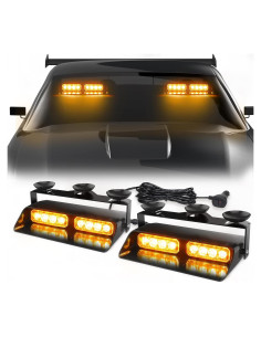 Luces de Emergencia Estroboscópicas WINECO WX52026D-2 Ámbar 24W