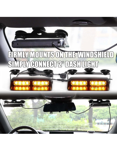 Luces de Emergencia Estroboscópicas WINECO WX52026D-2 Ámbar 24W