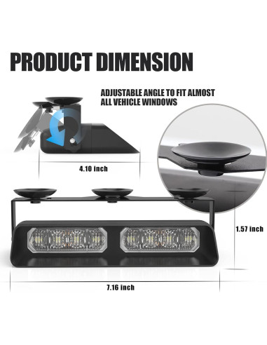 Luces de Emergencia Estroboscópicas WINECO WX52026D-2 Ámbar 24W