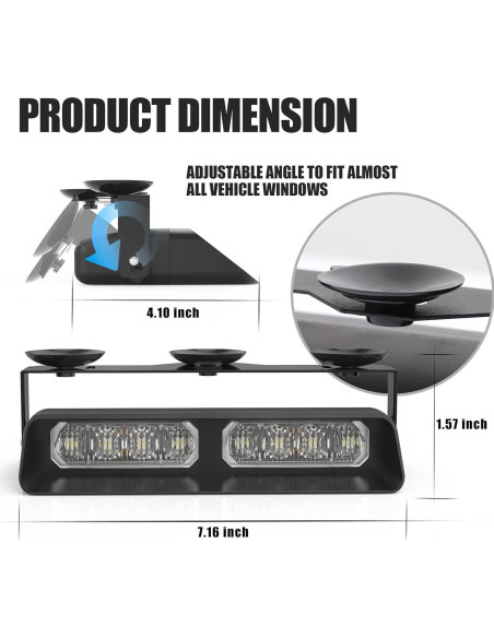 Luces de Emergencia Estroboscópicas WINECO WX52026D-2 Ámbar 24W
