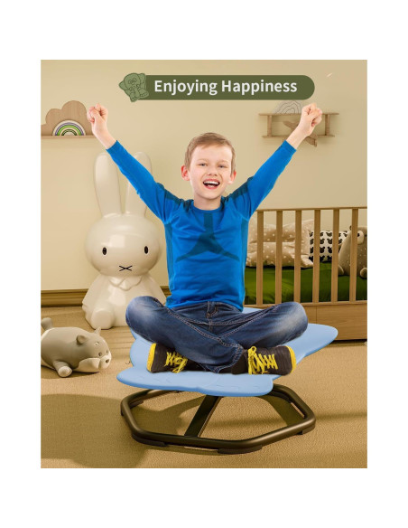 Silla Giratoria Sensory Daisybreath para Niños - Cielo Azul