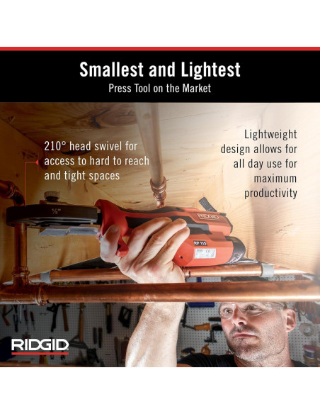 Mini Herramienta de Prensa RIDGID RP 115 con Batería 12V