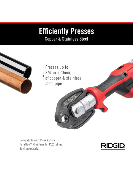 Mini Herramienta de Prensa RIDGID RP 115 con Batería 12V