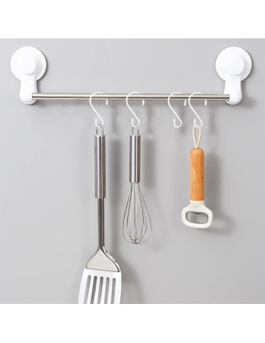 30 Ganchos en S de Acero Inoxidable Waitkey - 8 cm, Antideslizantes