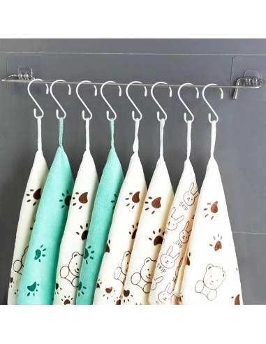 30 Ganchos en S de Acero Inoxidable Waitkey - 8 cm, Antideslizantes