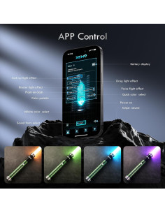 Espada de Luz DAMIENSABER Xenopixel V3 91.44 cm 34 Sonidos RGB 2