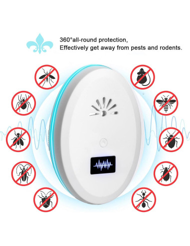 Repelente de Plagas Indoor BEIJIXI - Paquete de 4 Ultrasonido