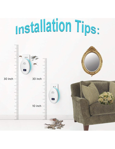 Repelente de Plagas Indoor BEIJIXI - Paquete de 4 Ultrasonido