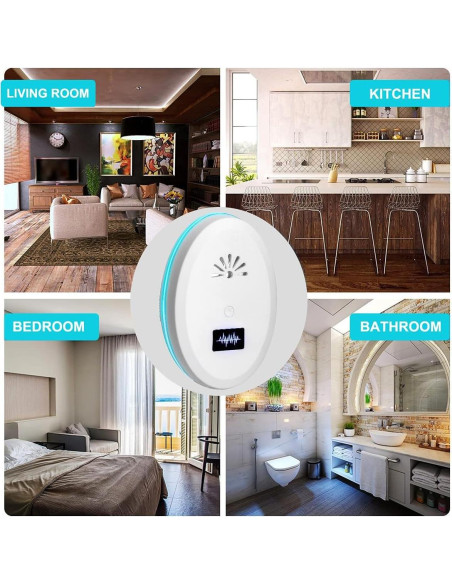 Repelente de Plagas Indoor BEIJIXI - Paquete de 4 Ultrasonido