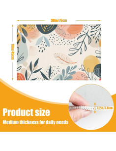 Alfombra de Baño Duibel Hojas Tropicales 76x43 cm Antideslizante 2