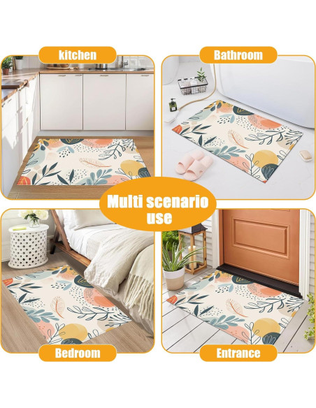 Alfombra de Baño Duibel Hojas Tropicales 76x43 cm Antideslizante