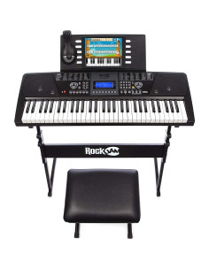 Kit de Piano Teclado RockJam 61 Teclas con Soporte y Auriculares 2