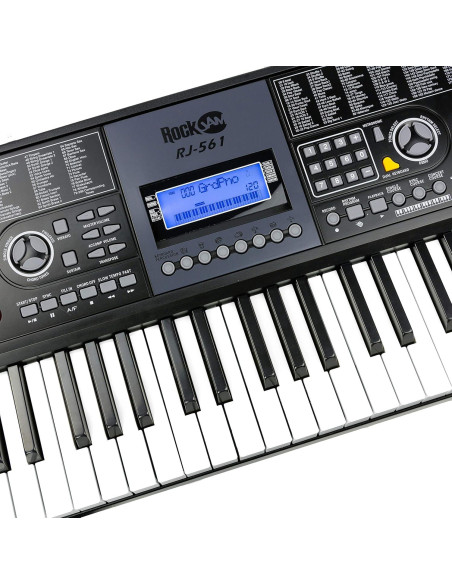 Kit de Piano Teclado RockJam 61 Teclas con Soporte y Auriculares
