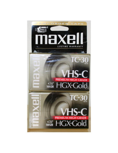 Casete de Video Maxell TC-30 HGX para Camcorder - 2 Paquete