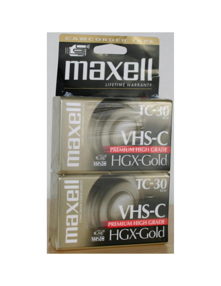 Casete de Video Maxell TC-30 HGX para Camcorder - 2 Paquete