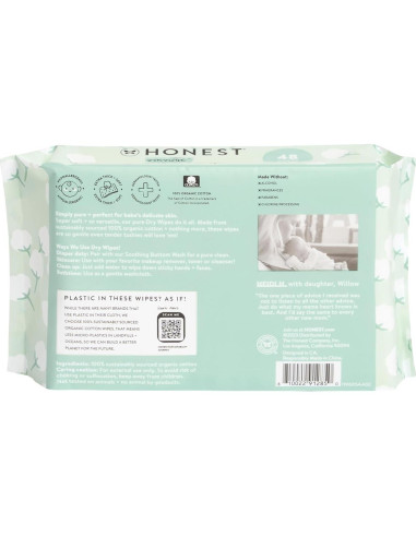 Toallitas Secas Orgánicas The Honest Company 48 Unidades
