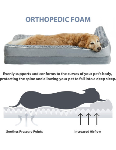 Cama ortopédica para perros grandes BFPETHOME - Sofá impermeable