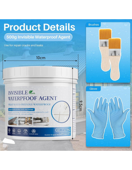 Sellador Impermeable Transparente Xmntdo 500 g - Recubrimiento Adhesivo