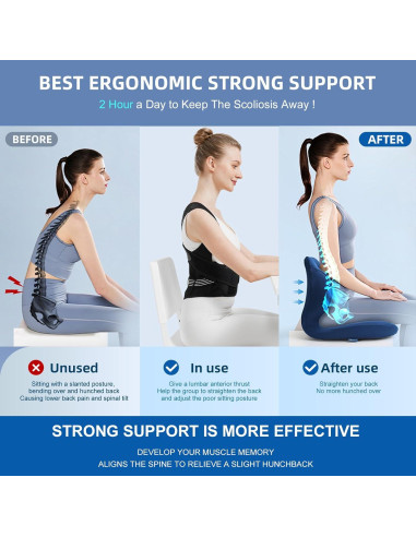 Corrector de Postura GZBBJ Mediano Ajustable para Espalda