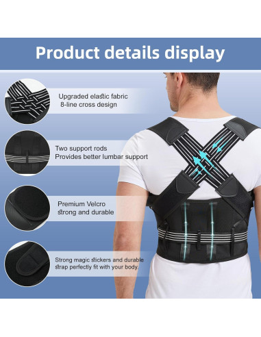 Corrector de Postura GZBBJ Mediano Ajustable para Espalda