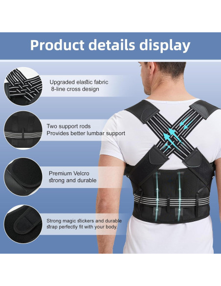Corrector de Postura GZBBJ Mediano Ajustable para Espalda