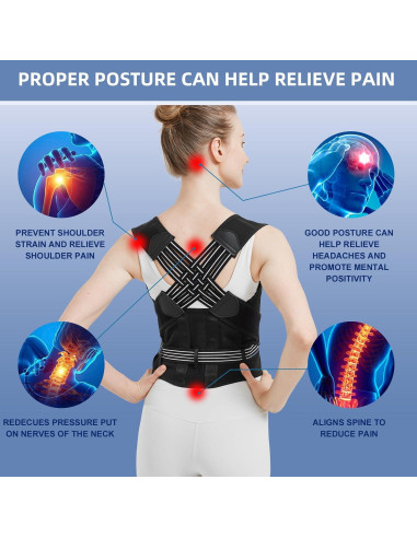 Corrector de Postura GZBBJ Mediano Ajustable para Espalda