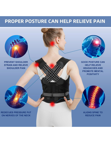 Corrector de Postura GZBBJ Mediano Ajustable para Espalda
