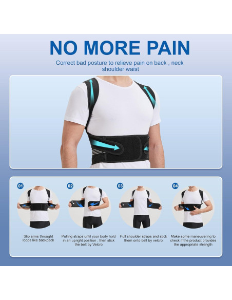 Corrector de Postura GZBBJ Mediano Ajustable para Espalda